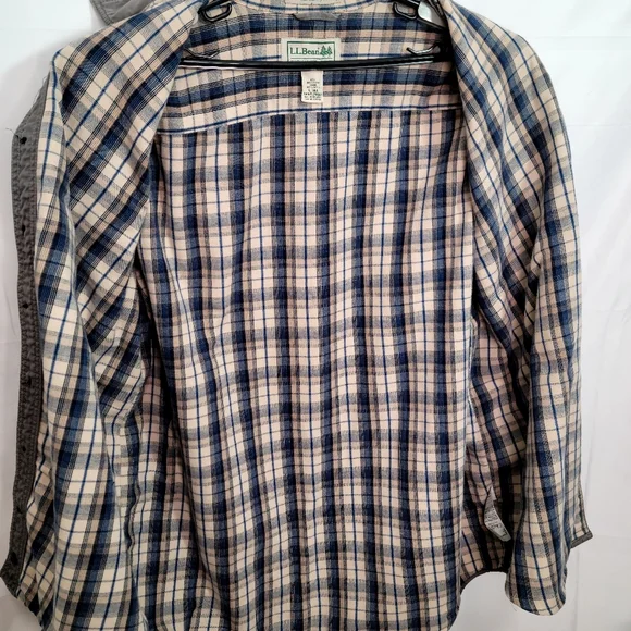 LL Bean Flannel Lined Shirt Large - Picture 6 of 13